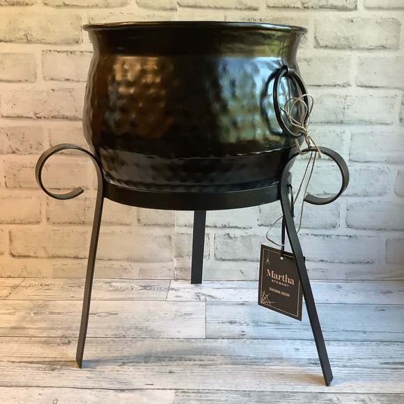 MARTHA STEWART 16.5” Metal Cauldron With Stand - Picture 1 of 4